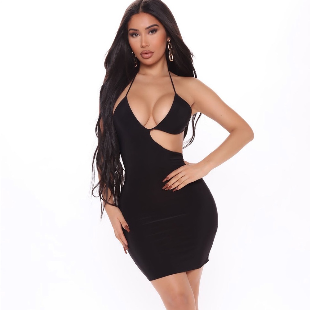 Black mini dress